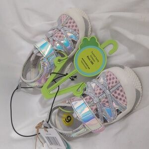 NWT Western Chief Girls  Beachcomber Sandal Iridescent Pink Size 9 Toddler
